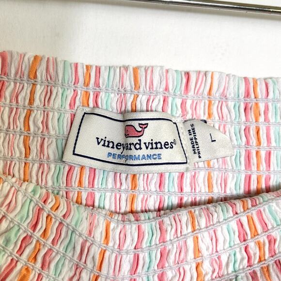 Vineyard vines Harbor pastel Ruffled Smocked puff Skirt Size L - Picture 4 of 9